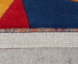 Prism Designer Wool Rug Rust Blue Navy