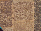 Patchwork Design Brown Rug