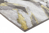 Ella Chevron Modern Rug Grey Yellow