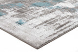 Capri Modern Rug Blue Charcoal Grey