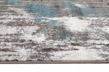 Capri Modern Rug Blue Charcoal Grey