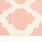 Flat Weave Quatrefoil Rug Coral Ivory