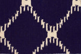 Flat Weave Stitch Design Rug Navy