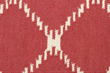 Flat Weave Stitch Design Rug Pink