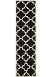 Flat Weave Large Moroccan Design Rug Black