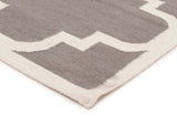 Flat Weave Large Moroccan Design Rug Grey