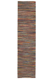 Flat Weave Striped Design Rug Multi