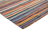 Flat Weave Striped Design Rug Multi