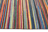 Flat Weave Striped Design Rug Multi