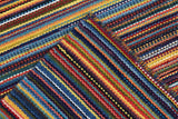 Flat Weave Striped Design Rug Multi