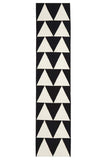 Pyramid Flat Weave Rug Black