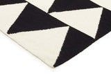 Pyramid Flat Weave Rug Black