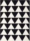 Pyramid Flat Weave Rug Black