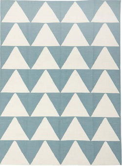 Pyramid Flat Weave Rug Blue