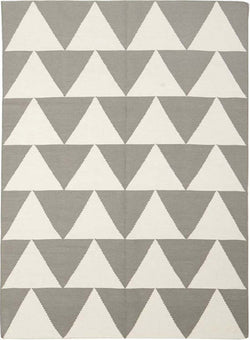 Pyramid Flat Weave Rug Grey