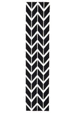 Chevron Flat Weave Rug Black