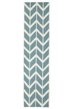 Chevron Flat Weave Rug Blue