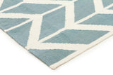 Chevron Flat Weave Rug Blue