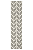 Chevron Flat Weave Rug Grey