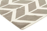 Chevron Flat Weave Rug Grey