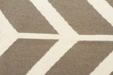 Chevron Flat Weave Rug Grey