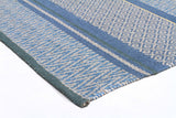 Sky dream Wool Viscose Flat woven Blue Rug