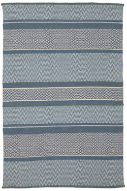 Sky dream Wool Viscose Flat woven Blue Rug