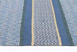 Sky dream Wool Viscose Flat woven Blue Rug