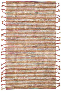 Braids Wool Jute Flat woven White Rug