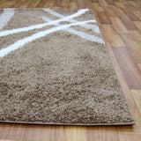 New Modern Shag Rug Dark Beige