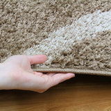 New Modern Shag Rug Dark Beige