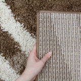 New Modern Shag Rug Dark Beige