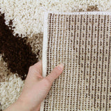 New Modern Shag Rug Ivory, Beige, Brown