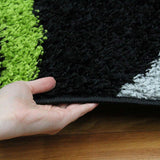 Stylish Curves Rug Black Green