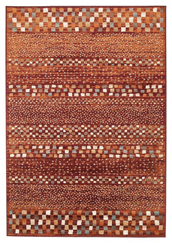 Mayfair Squares Rust Rug