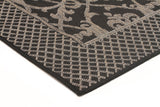 Singular Indoor Outdoor Modern Black Rug