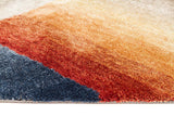 Haley Textured Rust Grey Multi Coloured Rug