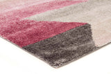 Penny Pink Grey Textured Multi Coloured Rug