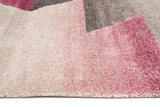 Penny Pink Grey Textured Multi Coloured Rug