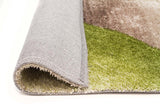 Maria Green Multi Coloured Textured Rug