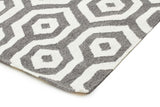 Urban Hive Flat Weave Wool Rug Grey