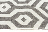 Urban Hive Flat Weave Wool Rug Grey