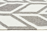 Aria Grey Modern Flat Weave Rug