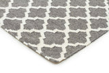 Bazaar Grey Trellis Wool Flat Weave Rug