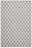 Bazaar Grey Trellis Wool Flat Weave Rug