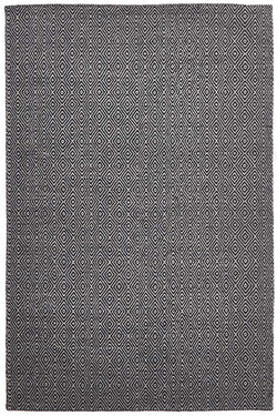 Shiva Stunning Black Diamond Wool Rug