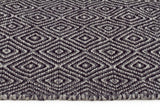 Shiva Stunning Black Diamond Wool Rug