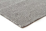 Shiva Stunning Dark Grey Diamond Wool Rug