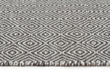 Shiva Stunning Dark Grey Diamond Wool Rug