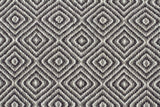 Shiva Stunning Dark Grey Diamond Wool Rug